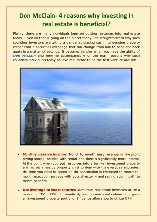 Don McClain- 4 reasons why investing in real estate is beneficial-converted