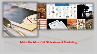 Make The Most Out Of Restaurant Marketing