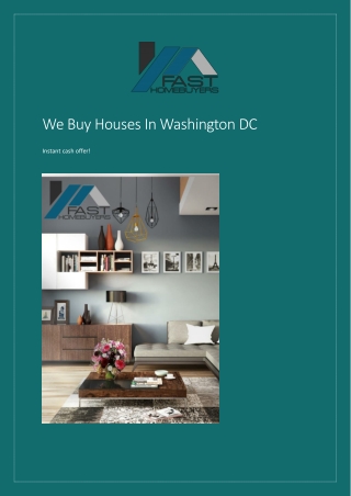 We Buy Houses In Washington DC