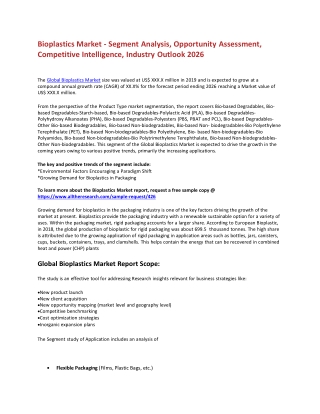 Bioplastics market