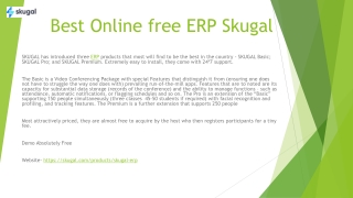 Best Online free ERP Skugal