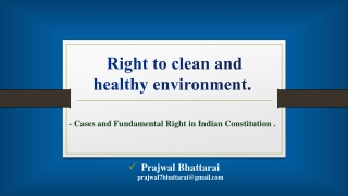 Fundamental Rights Case - Environmental Law Presentation- Prajwal Bhattarai