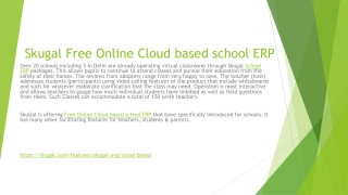 Skugal Free Online Cloud based school ERP