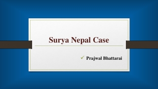 Surya Nepal Case - Marketing Presentation - Bhattarai Prajwal