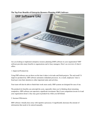 ERP Software UAE