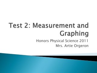 Test 2: Measurement and Graphing