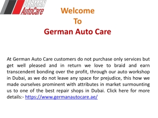Germanautocare.ae-German Car Service Center Dubai