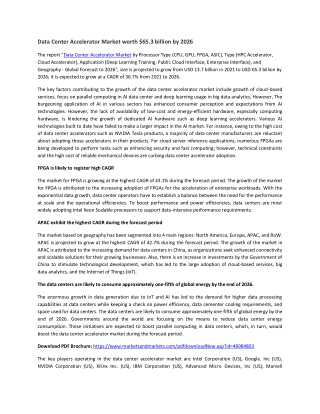 Data Center Accelerator Market by Processor Type, Type, Application