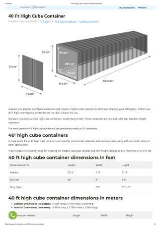 40 Ft High Cube Container _ Earth Relocation