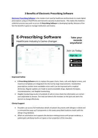 3 Benefits of Electronic Prescribing Software