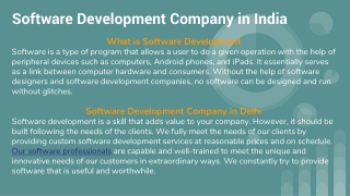 Software Development Company in India