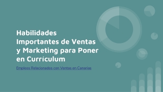 Empleos relacionados con ventas en Canarias