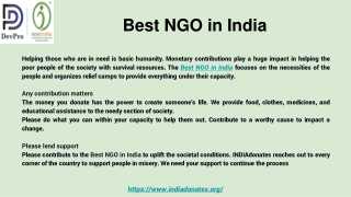 Best NGO in India- INDIAdonates