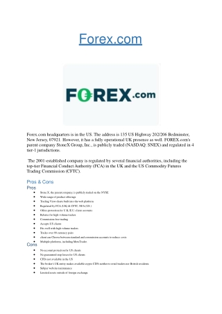 Forex.com Broker Review:2021