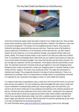 TheVeryBestCreditCardMachineforSmallBusiness