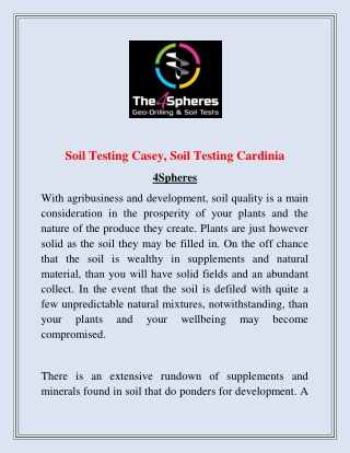 Soil Testing Casey, Soil Testing Cardinia