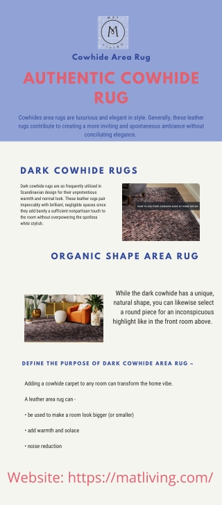 Dark Cowhide Area Rug To Improve Home Décor