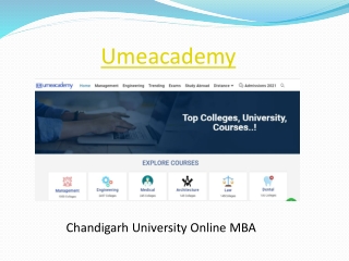 Chandigarh University Online MBA
