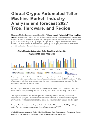 Global Crypto Automated Teller Machine Market