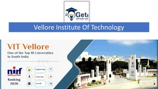 Vellore Institute Of Technology Admission  Process