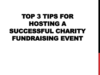 Top 3 Tips for Hosting A Successful Charity Fundraising Event