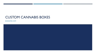 Best Quality Custom Cannabis Boxes