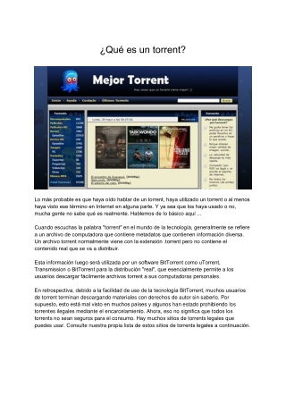 ¿Qué es un torrent?