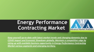 Energy Performance Contracting Market Scenario - The Competition is Rising