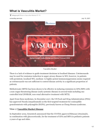 Vasculitis Market