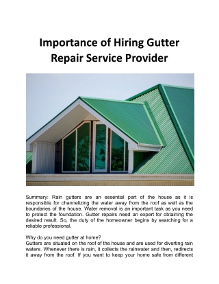 Importance of Hiring Gutter Repair Service Provider .docx