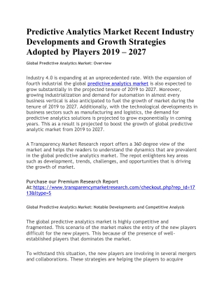 Predictive Analytics Market