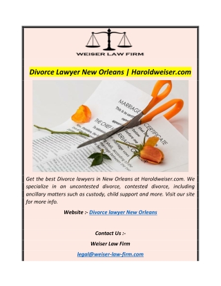 Divorce Lawyer New Orleans Haroldweiser