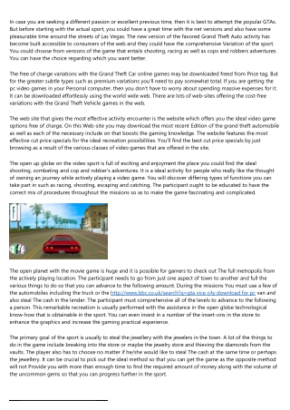How to Get Hired in the gta vice city download for pc Industry