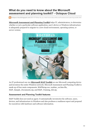 Microsoft assessment and planning toolkit