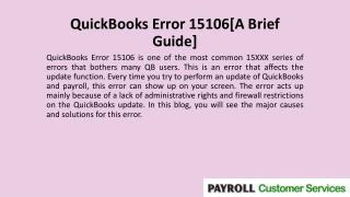 QuickBooks Error 15106[A Brief Guide]