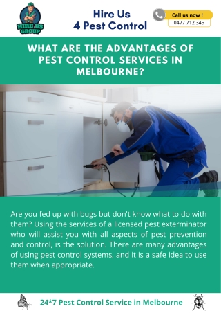 What are the advantages of pest control services in Melbourne?