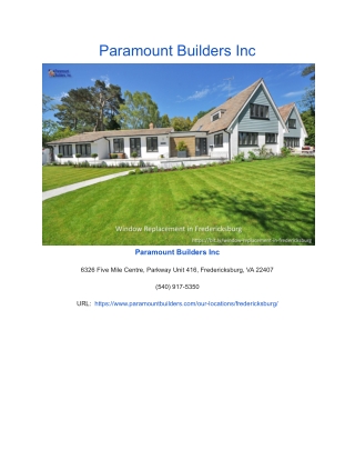 Paramount Builders Inc