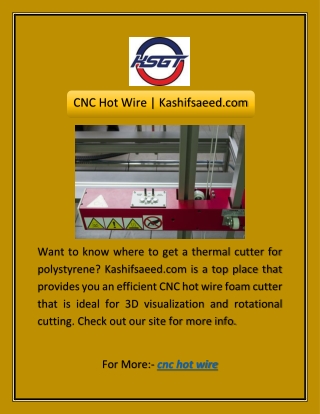 CNC Hot Wire | Kashifsaeed.com