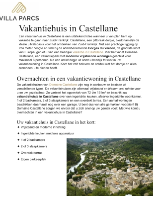 Vakantiehuis Castellane