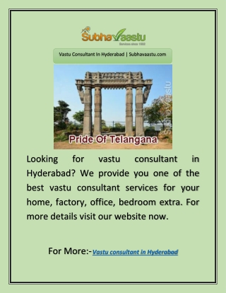 Vastu Consultant In Hyderabad | Subhavaastu.com