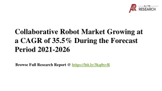 Collaborative robots Market Poised to Grow at a Good CAGR of 35.5%.