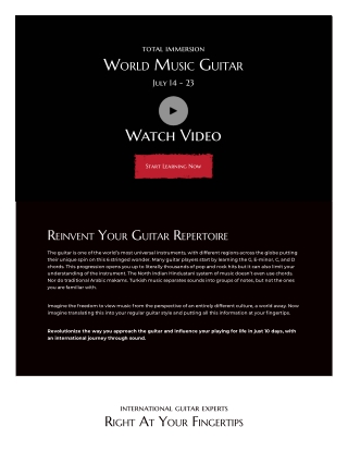 Reinvent Your Repertoire | Learn World Music Guitar