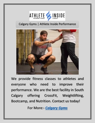 Calgary Gyms | Athlete Inside Performance