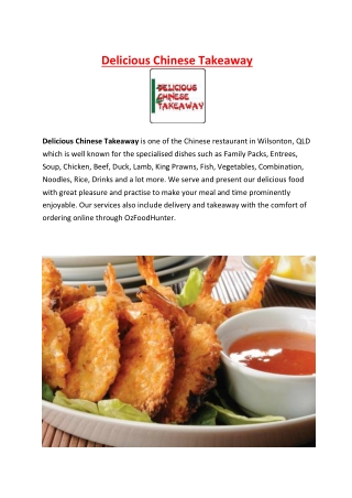 5% Off - Delicious Chinese Takeaway Menu Wilsonton, QLD