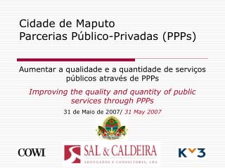 Cidade de Maputo Parcerias Público-Privadas (PPPs)