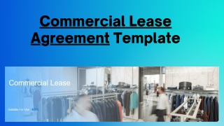 Commercial Lease Agreement Template | Precedents Online