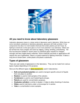 Laboratory equipments in UAE,Laboratory glasswares