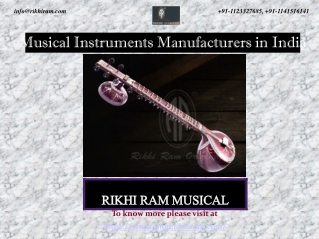 Musical Instruments Manufacturers in India