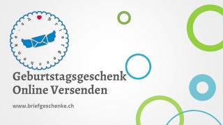 Geburtstagsgeschenk Online Versenden - Briefgeschenke