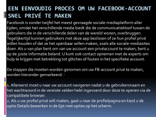 Facebook contact Nederland directe online hulp voor uw computer